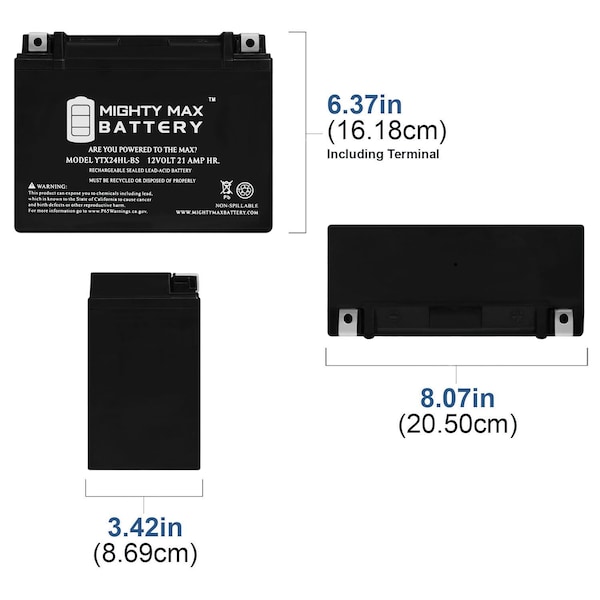YTX24HL-BS Battery Replacement For WPS CTX24HL-BS